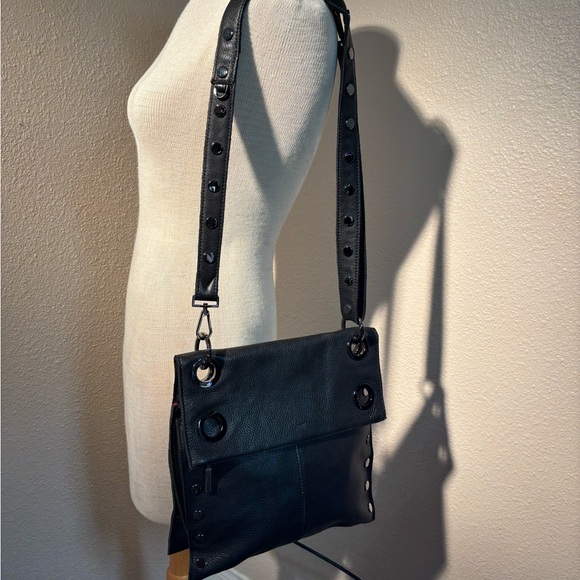 NWOT Hammitt - Large Montana Black and Gunmetal Reversible Zip Crossbody Bag - Picture 9 of 14